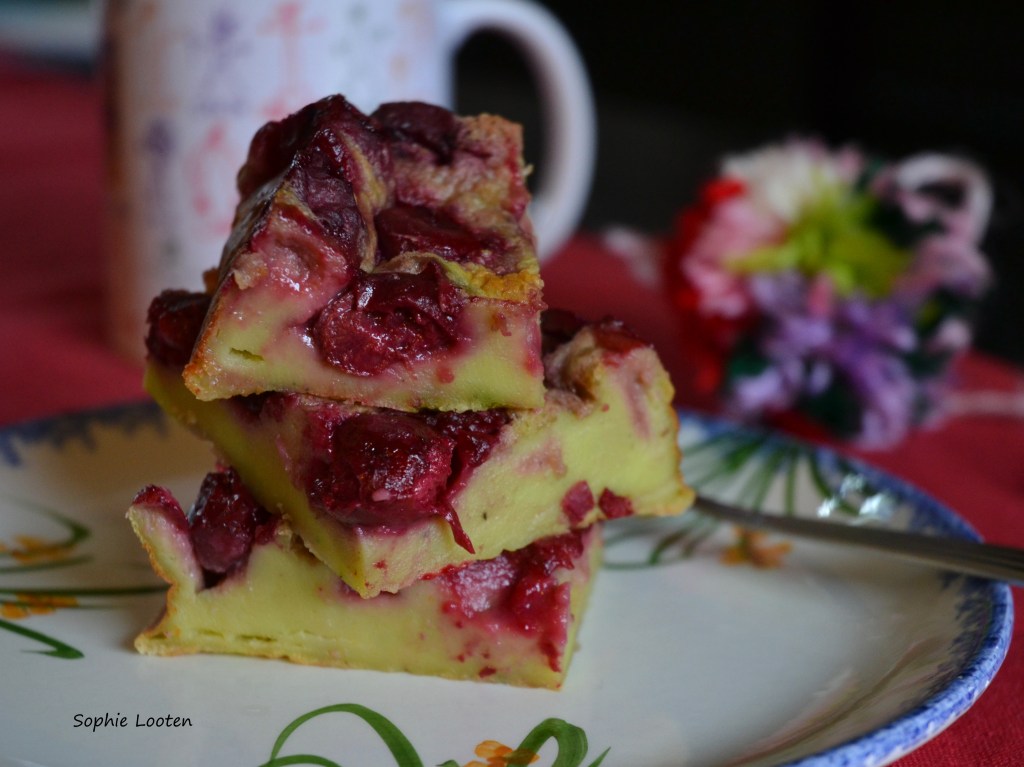 Clafoutis cerise pistache