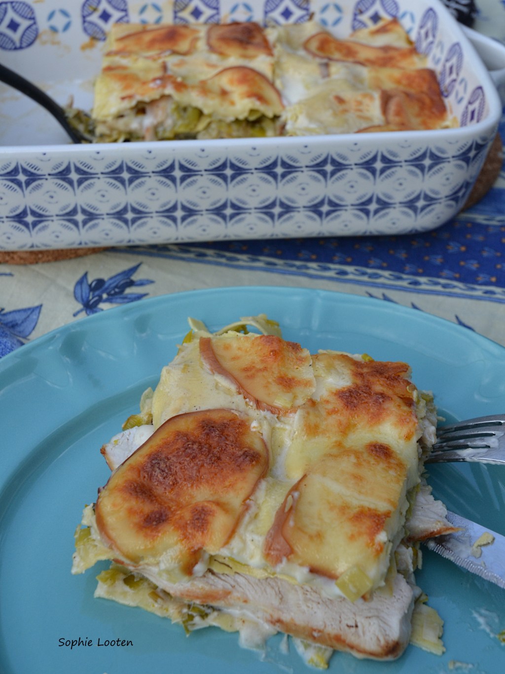 Lasagnes poireaux et&nbsp;poulet