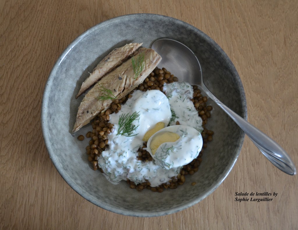 Salade de lentilles et oeufs&nbsp;mollets